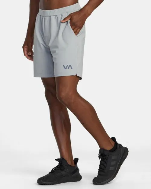 Rvca VA Sport Trainer Elastic Waist Shorts Stone Men Athletic Shorts