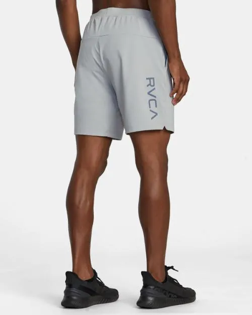 Rvca VA Sport Trainer Elastic Waist Shorts Stone Men Athletic Shorts