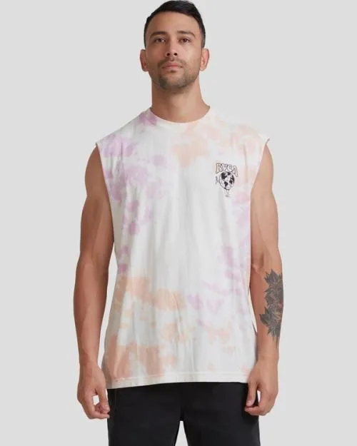 Rvca WORLD CRASS MUSCLE Tie Dye Men Tees and Tanks