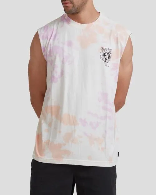 Rvca WORLD CRASS MUSCLE Tie Dye Men Tees and Tanks