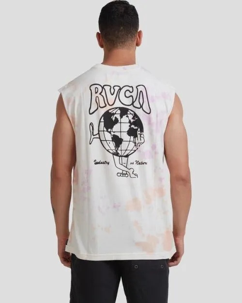 Rvca WORLD CRASS MUSCLE Tie Dye Men Tees and Tanks