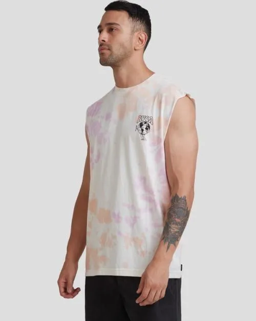 Rvca WORLD CRASS MUSCLE Tie Dye Men Tees and Tanks
