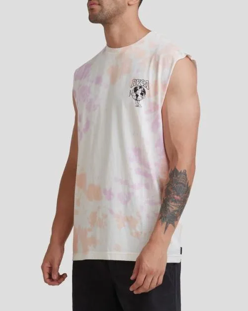 Rvca WORLD CRASS MUSCLE Tie Dye Men Tees and Tanks