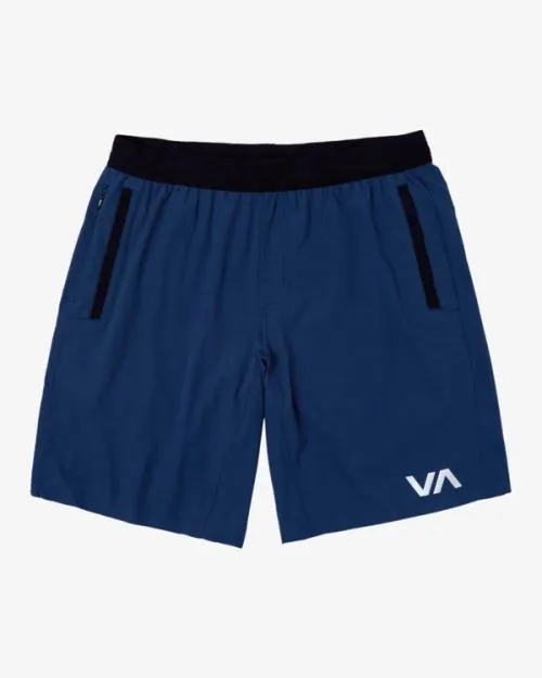 Rvca Yogger Plus 18034 Training Shorts Army Blue Men Athletic Shorts