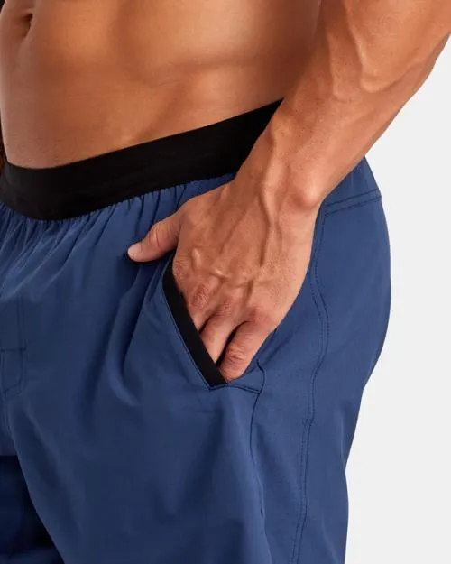 Rvca Yogger Plus 18034 Training Shorts Army Blue Men Athletic Shorts