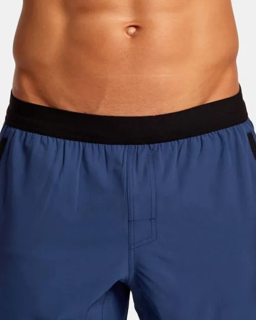 Rvca Yogger Plus 18034 Training Shorts Army Blue Men Athletic Shorts