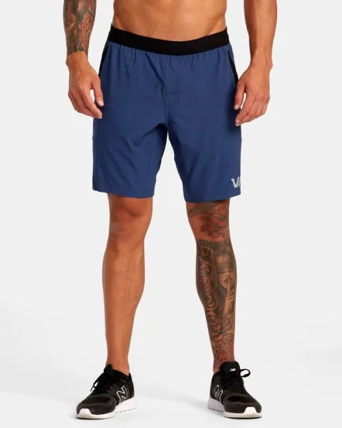 Rvca Yogger Plus 18034 Training Shorts Army Blue Men Athletic Shorts