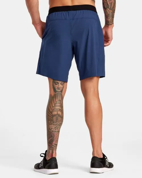 Rvca Yogger Plus 18034 Training Shorts Army Blue Men Athletic Shorts