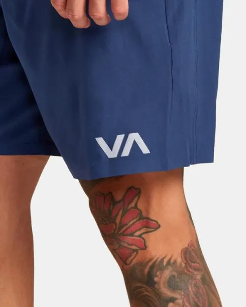Rvca Yogger Plus 18034 Training Shorts Army Blue Men Athletic Shorts
