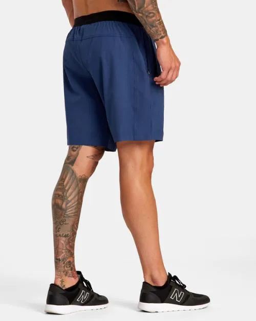 Rvca Yogger Plus 18034 Training Shorts Army Blue Men Athletic Shorts