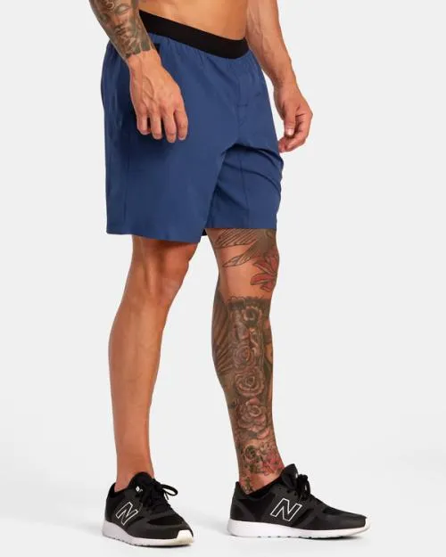 Rvca Yogger Plus 18034 Training Shorts Army Blue Men Athletic Shorts