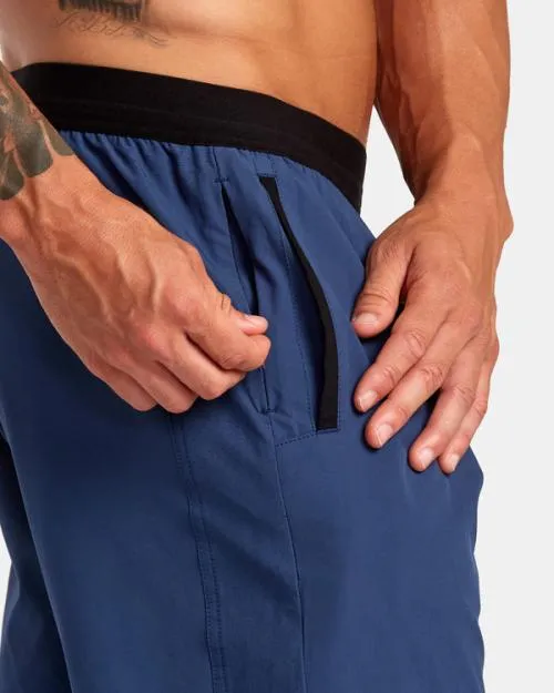 Rvca Yogger Plus 18034 Training Shorts Army Blue Men Athletic Shorts