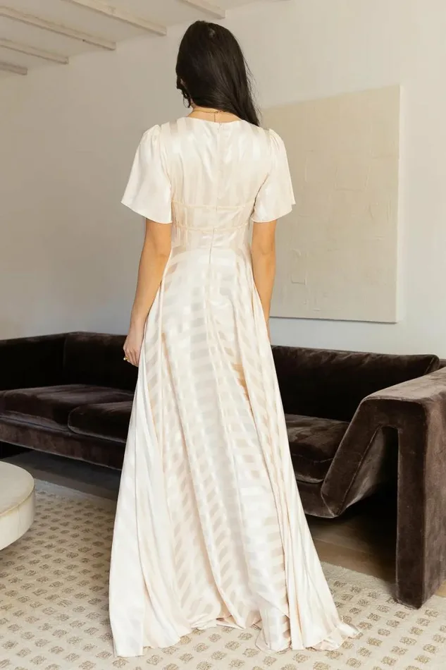 Rylee Maxi Dress In Champagne 8211 FINAL SALE Champagne Women Bohme Dresses