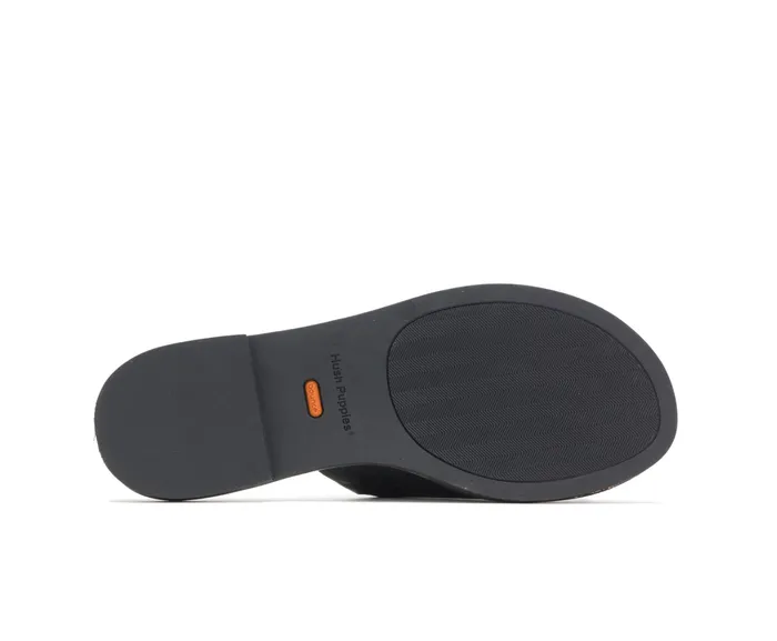 Sandals Lexi Slide Black Leather Hush Puppies Women