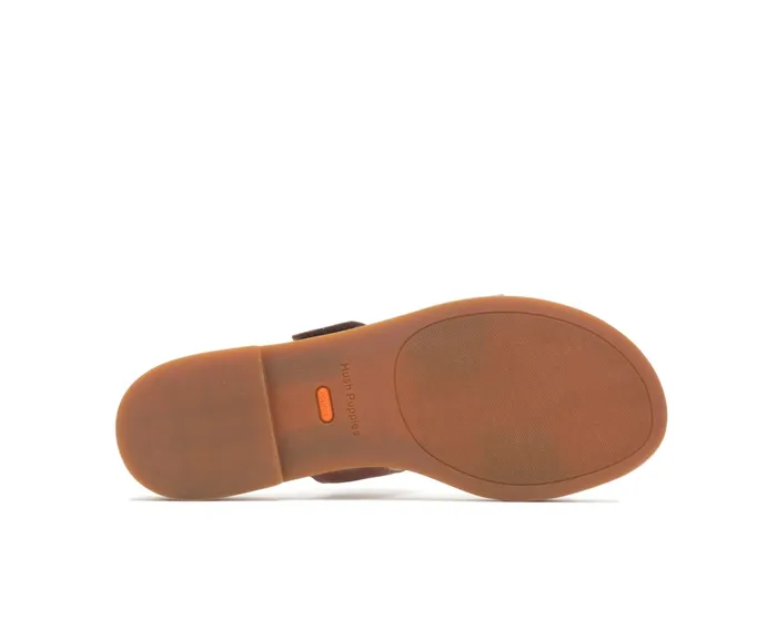 Sandals Lilly 2 Band Slide Cognac Nubuck 8211 Hush Puppies Women