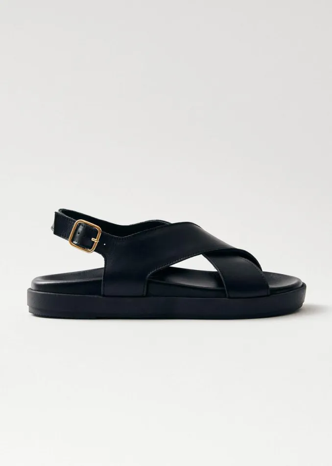 Sandals Women ALOHAS Nico Black Leather Sandals