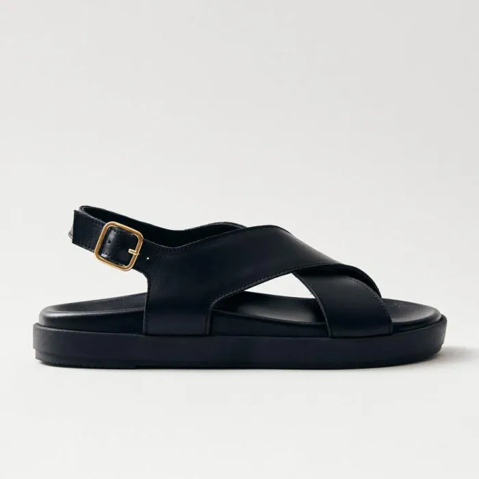 Sandals Women ALOHAS Nico Black Leather Sandals