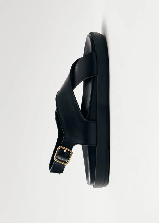 Sandals Women ALOHAS Nico Black Leather Sandals