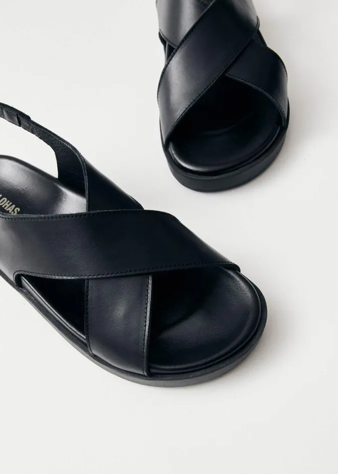 Sandals Women ALOHAS Nico Black Leather Sandals