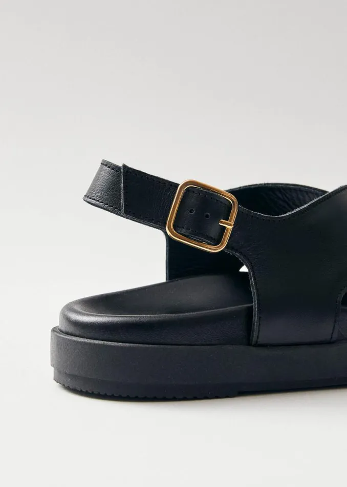 Sandals Women ALOHAS Nico Black Leather Sandals