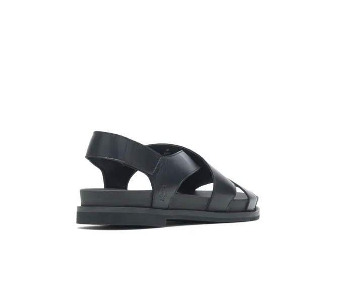 Sandals Women Hush Puppies Lilly Criss Cross Sandal Black Leather