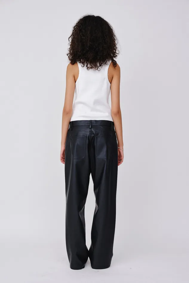 Santiago Immitated Leather 8211 Black Trousers Wonhundred Women
