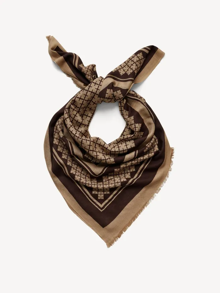 Scarves Women By Malene Birger Julee Wool Scarf Dark Mahogany