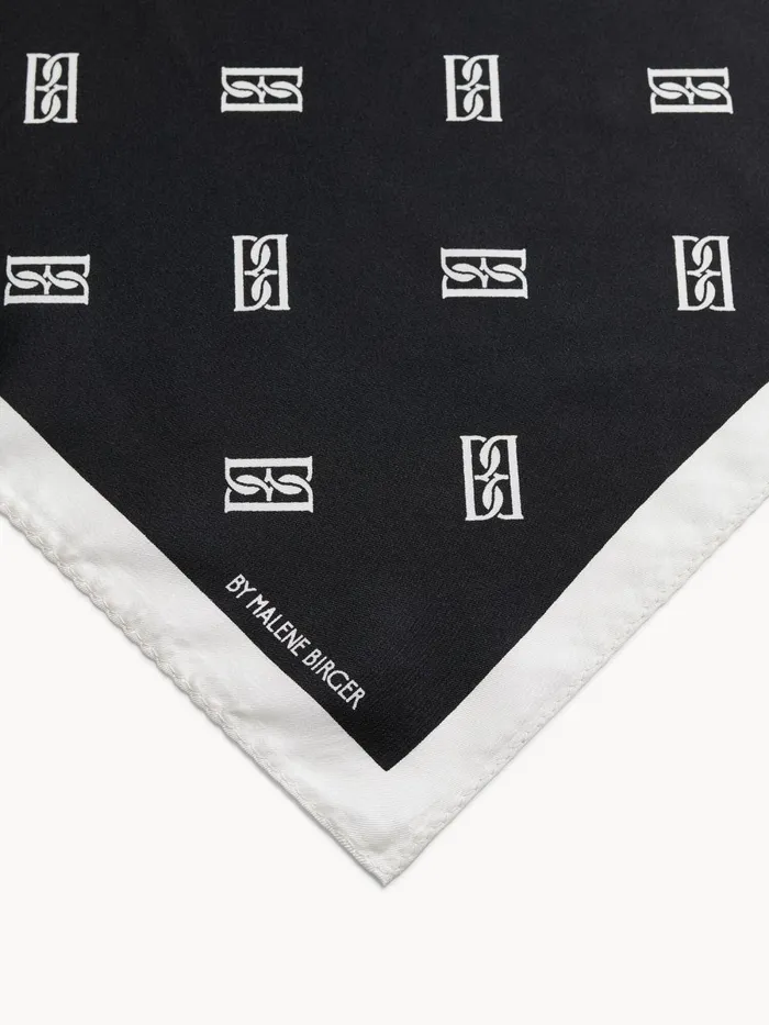 Scarves Women By Malene Birger Monnas Silk Scarf Black Scarves Women By Malene Birger Monnas Silk Scarf Black