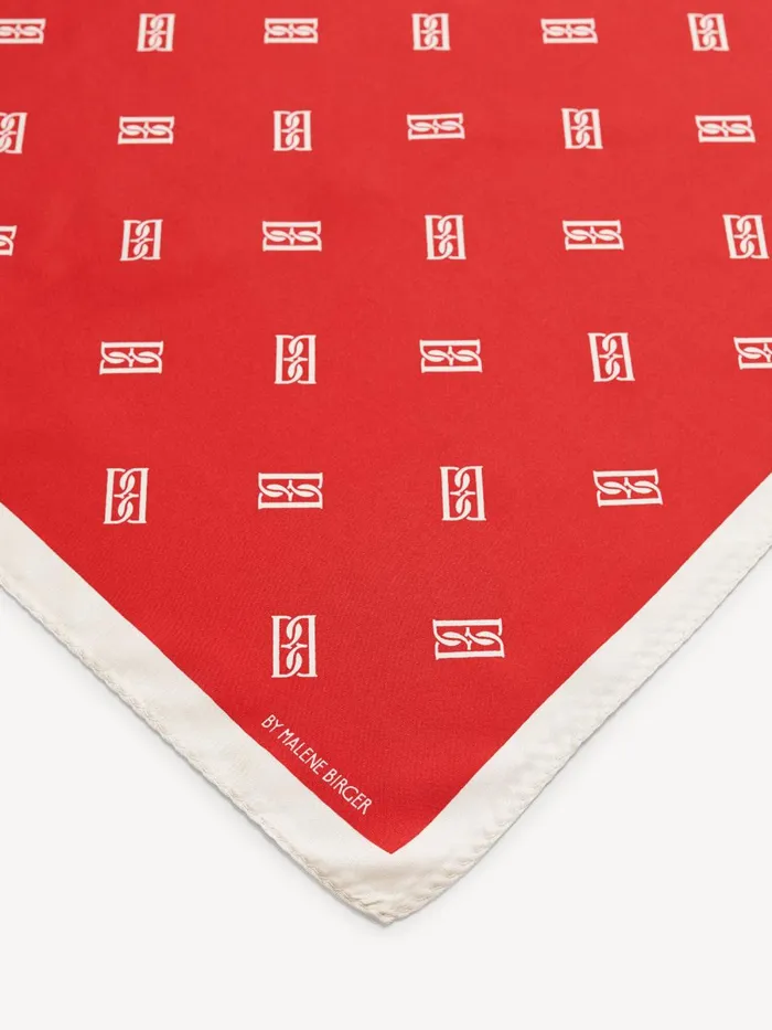 Scarves Women By Malene Birger Monnas Silk Scarf Dark Chilli Scarves Women By Malene Birger Monnas Silk Scarf Dark Chilli