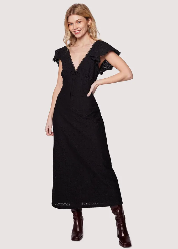 Shadow Daisy Maxi Dress Black Women Lost Wander Dresses