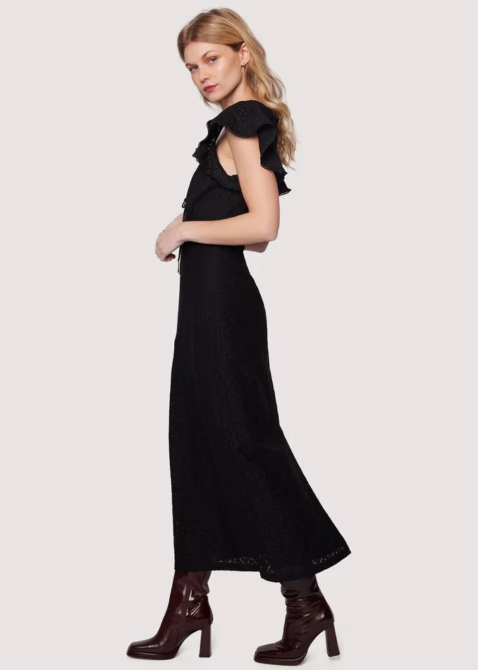 Shadow Daisy Maxi Dress Black Women Lost Wander Dresses