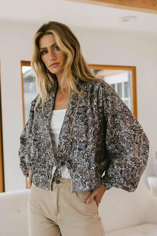 Shannon Paisley Jacket Navy Women Bohme Outerwear