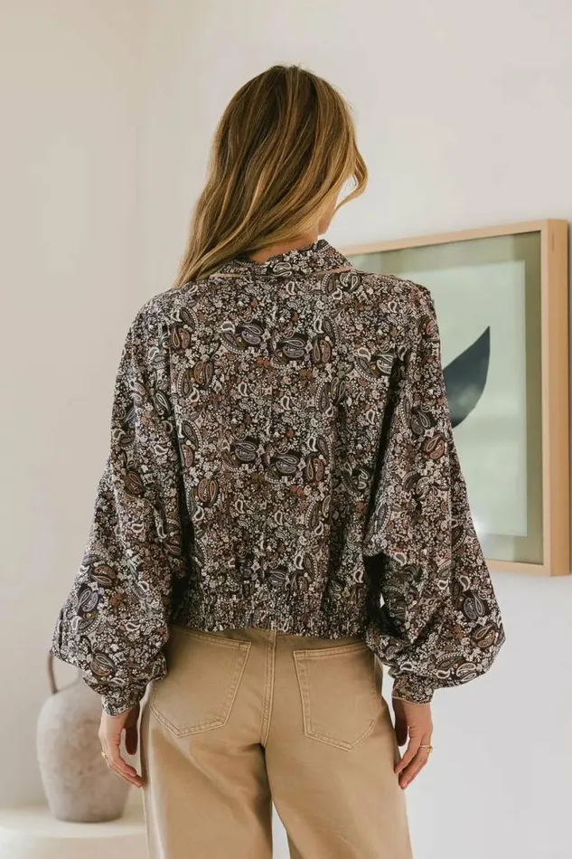 Shannon Paisley Jacket Navy Women Bohme Outerwear