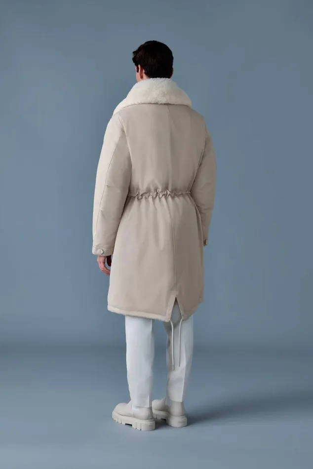 Shearling Jackets Men Mackage LEON Shearling Collar Down Parka Black Shearling Jackets Men Mackage LEON Shearling Collar Down Parka Black