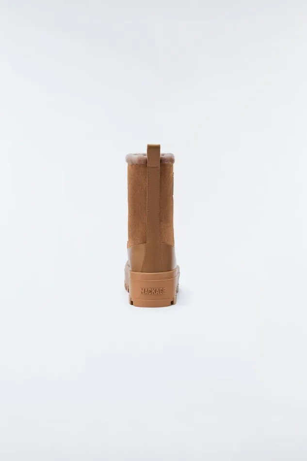 Shearling Lined Boots Men Mackage HERO Lamb Suede Winter Boot For Men Black Shearling Lined Boots Men Mackage HERO Lamb Suede Winter Boot For Men Black