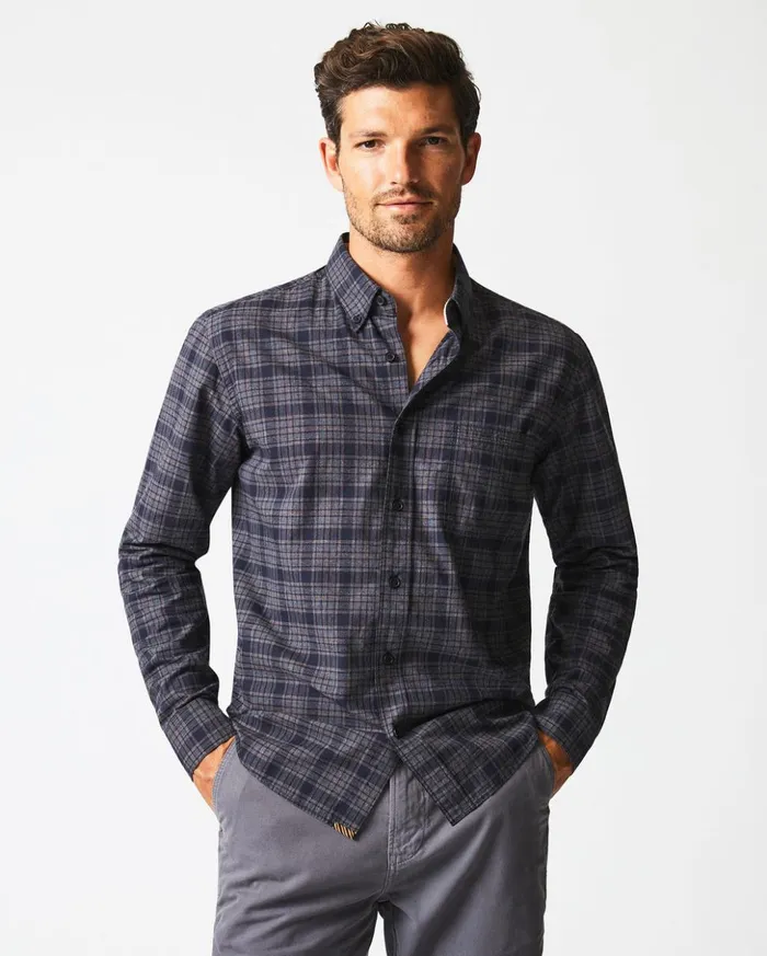Shirting Men Billy Reid Plaid Tuscumbia Shirt Bd Brownblack