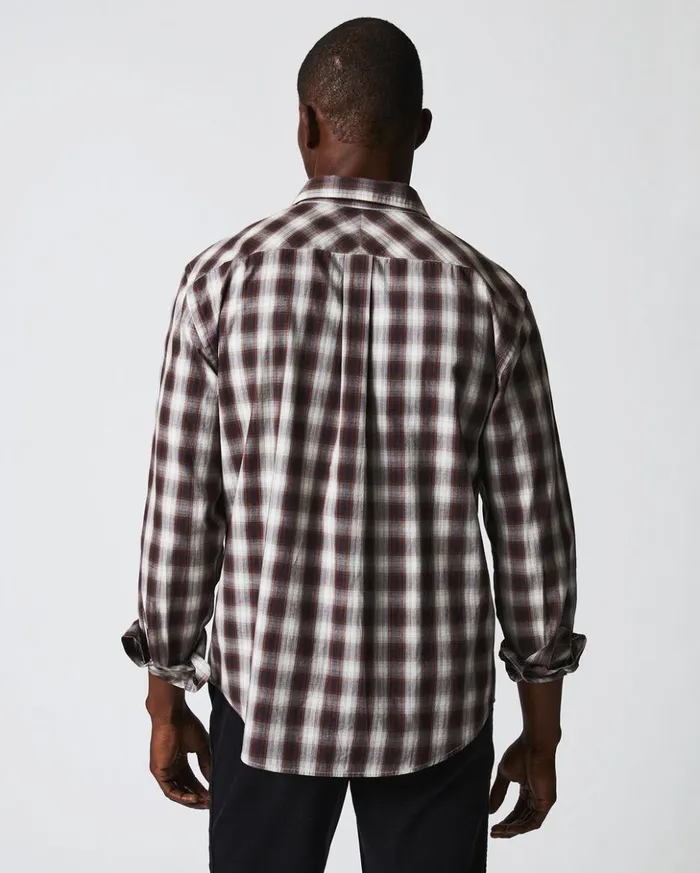 Shirting Men Billy Reid Shadow Plaid Tuscumbia Shirt Naturalmulti