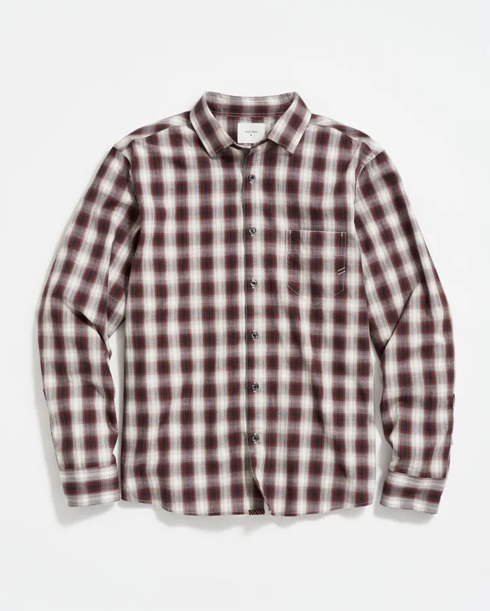 Shirting Men Billy Reid Shadow Plaid Tuscumbia Shirt Naturalmulti