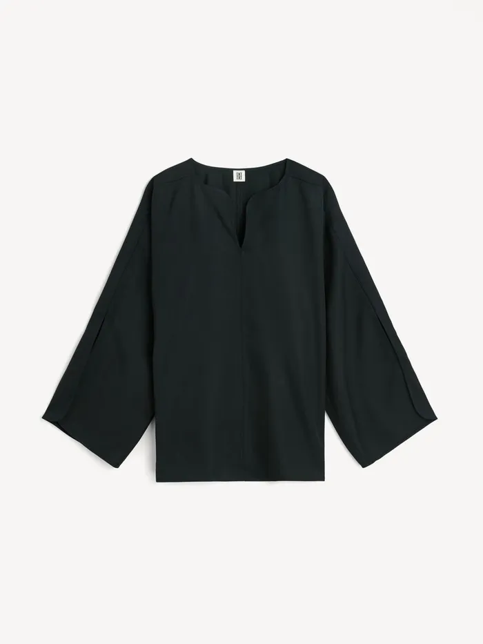 Shirts and Blouses Women By Malene Birger Calias Tunicstyle Blouse Black
