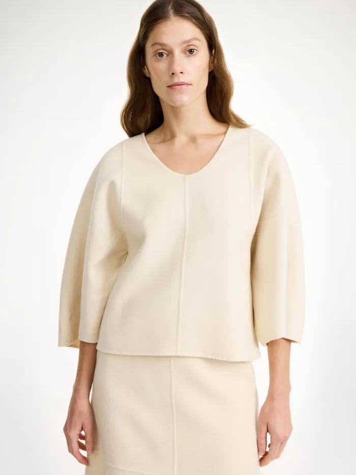 Shirts and Blouses Women By Malene Birger Calya Wool Blouse Pearl Shirts and Blouses Women By Malene Birger Calya Wool Blouse Pearl