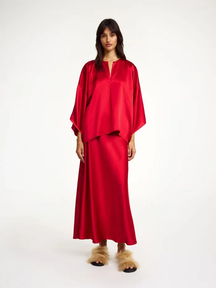 Shirts and Blouses Women By Malene Birger Cicie Blouse Dark Chilli