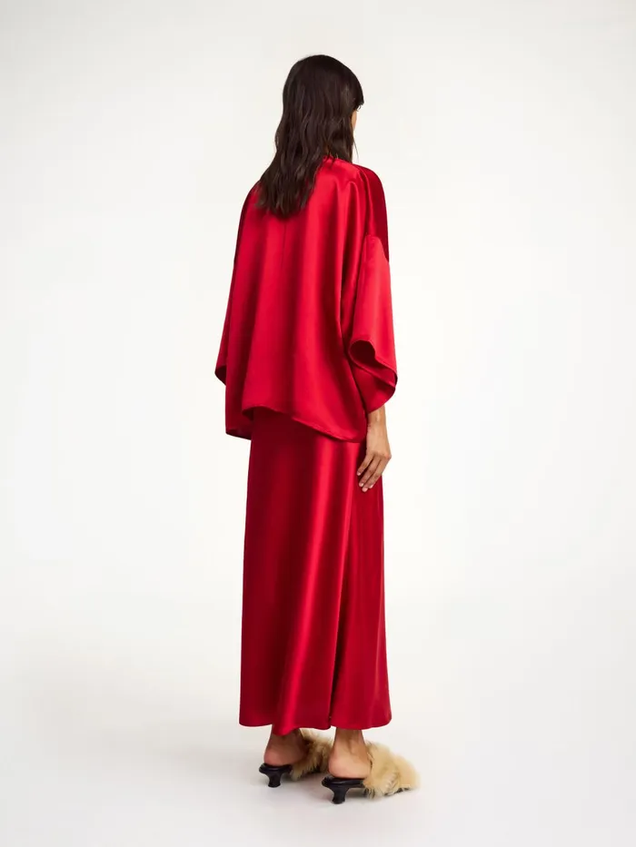 Shirts and Blouses Women By Malene Birger Cicie Blouse Dark Chilli Shirts and Blouses Women By Malene Birger Cicie Blouse Dark Chilli