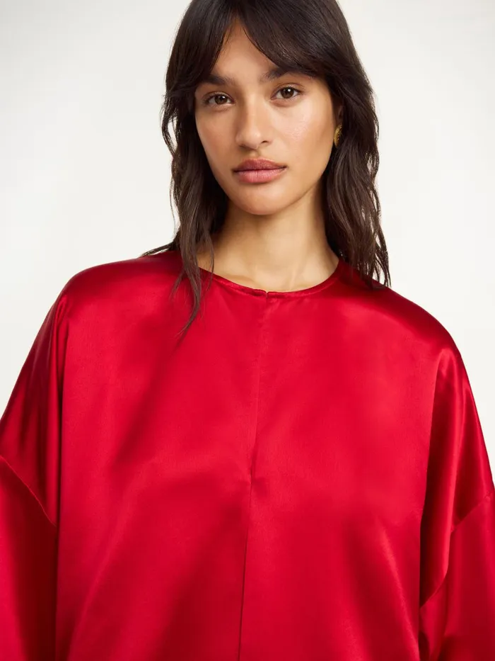 Shirts and Blouses Women By Malene Birger Cicie Blouse Dark Chilli Shirts and Blouses Women By Malene Birger Cicie Blouse Dark Chilli