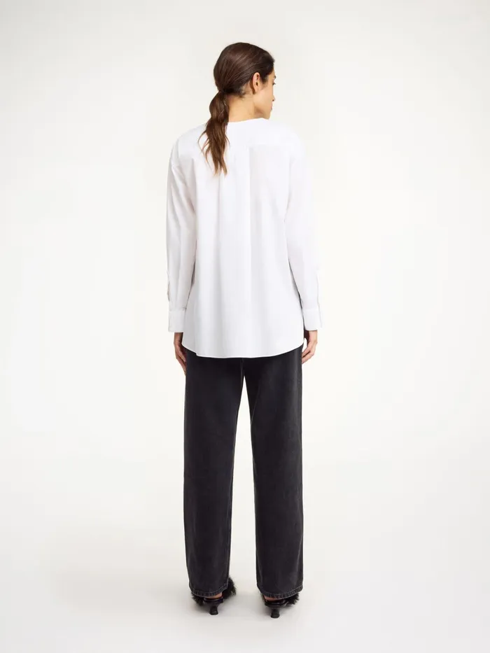 Shirts and Blouses Women By Malene Birger Fayette Organic Cotton Shirt Pure White Shirts and Blouses Women By Malene Birger Fayette Organic Cotton Shirt Pure White