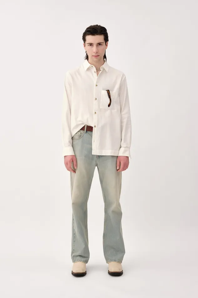 Shirts Penzo Brushed Flannel 8211 Off White 8211 Wonhundred Men