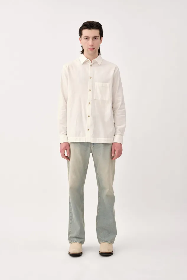 Shirts Penzo Brushed Flannel 8211 Off White 8211 Wonhundred Men