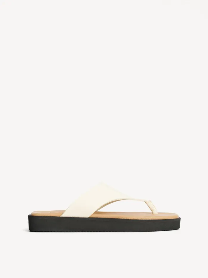Shoes Women By Malene Birger Marisol Leather Sandals Vanilla Cream