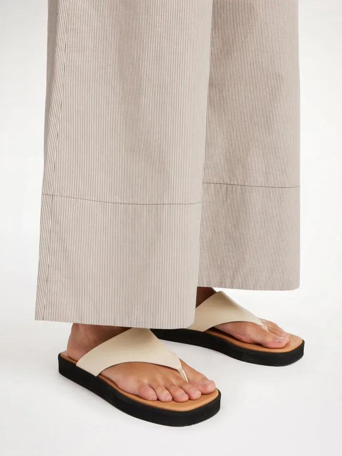 Shoes Women By Malene Birger Marisol Leather Sandals Vanilla Cream Shoes Women By Malene Birger Marisol Leather Sandals Vanilla Cream