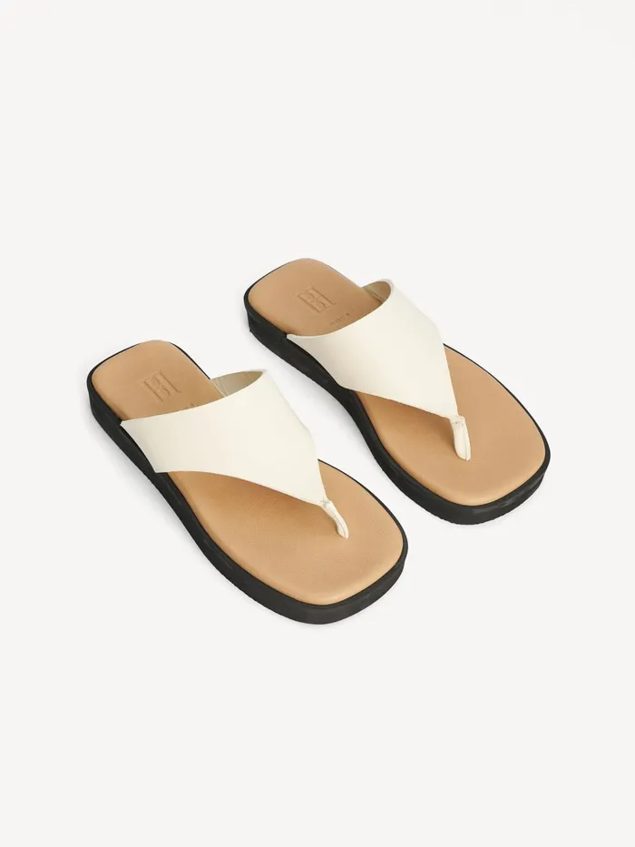 Shoes Women By Malene Birger Marisol Leather Sandals Vanilla Cream Shoes Women By Malene Birger Marisol Leather Sandals Vanilla Cream