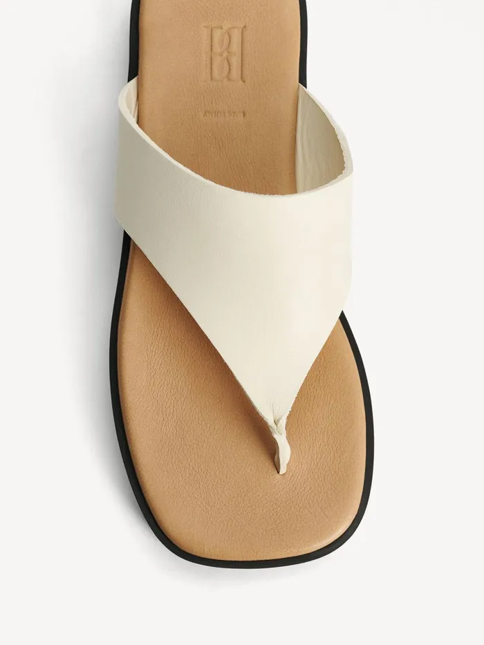 Shoes Women By Malene Birger Marisol Leather Sandals Vanilla Cream Shoes Women By Malene Birger Marisol Leather Sandals Vanilla Cream